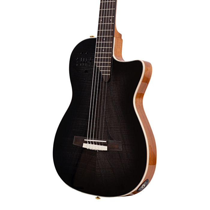 Barcelona EL TORO-TBK İnce Kasa Siyah Elektro Klasik Gitar